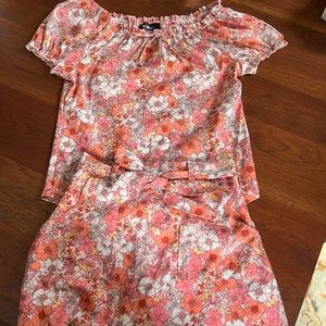 Girl’s Flower skirt and matching blouse.